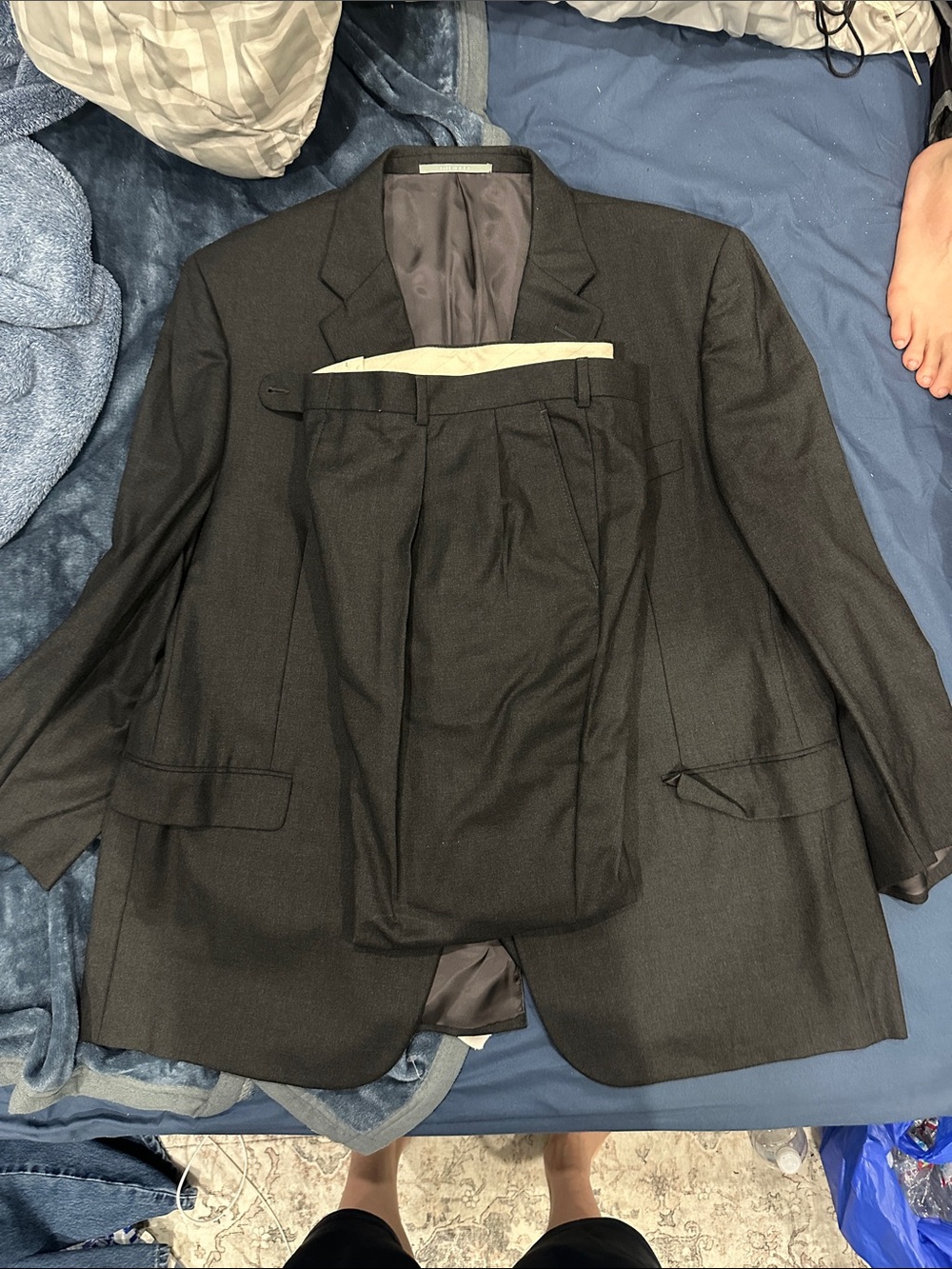 Hickey Freeman Dark Charcoal Two-Piece Suit